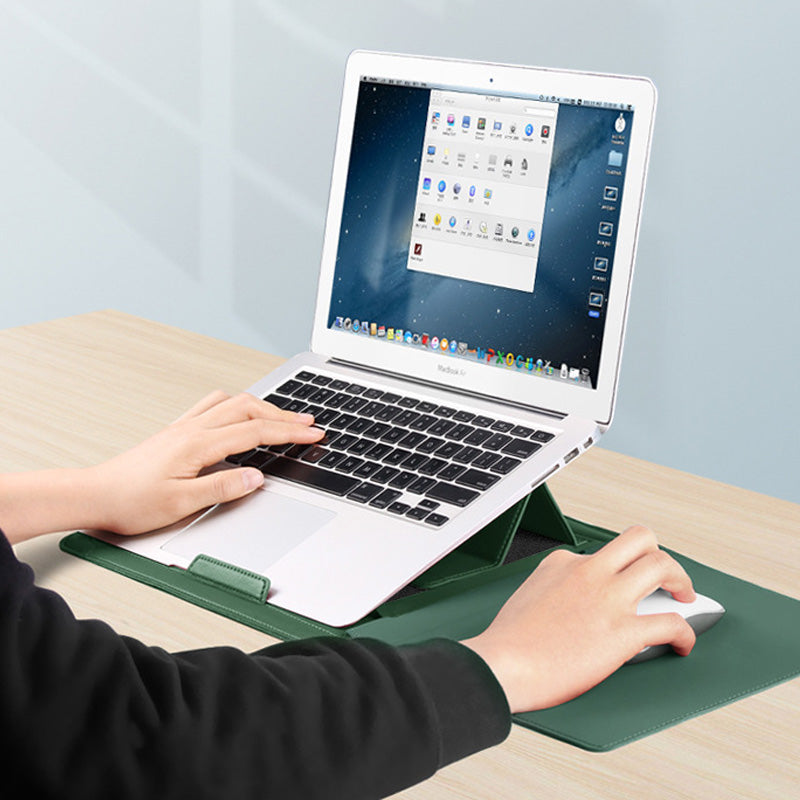 Bärbar multifunktionell laptopväska med justerbart laptopstativ och telefonställ för apple, macbook och huawei