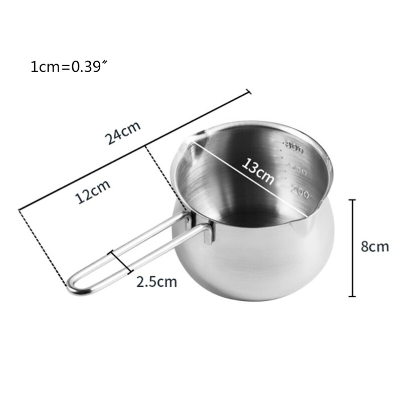 Stainless Steel Chocolate Butter Melting Pot Pan Milk Bowl Heating Melter Boiler