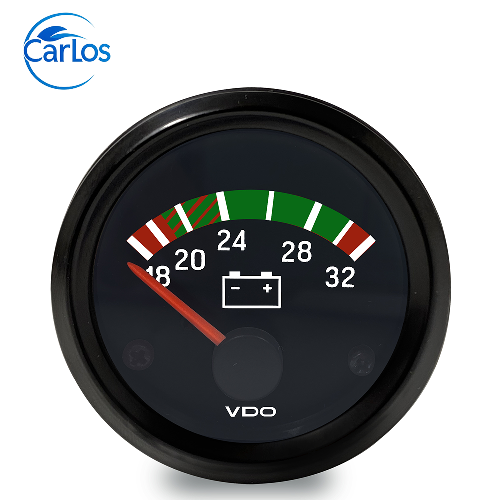 12V/24V VDO Voltmeter Dieselgenerator Set Zubehör Spannungsmesser 8-16V 16-32V