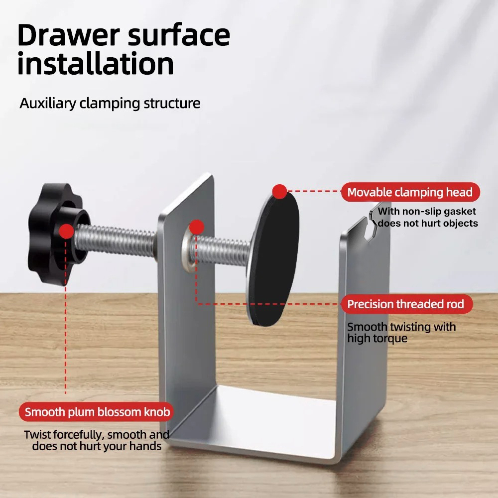 2 Stuks Houtbewerking Jig Kast Gereedschap Stalen Lade Paneel Clips Meubelen Accessoires Front Installatie Klemmen Handje