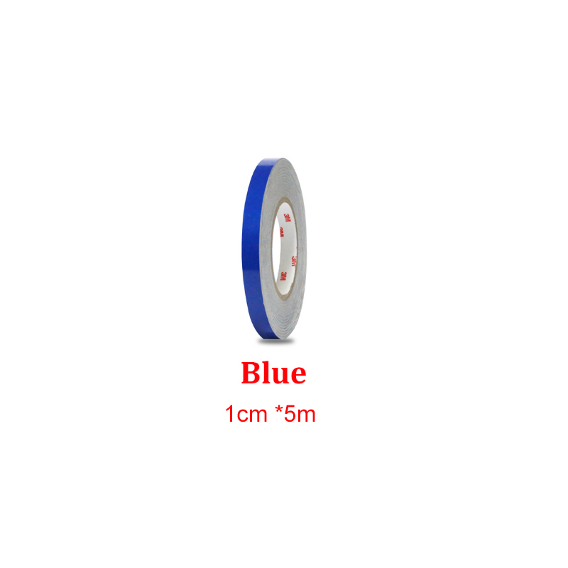 Ruban de moulage auto-adhésif pour voiture, autocollant de de sécurité, style de voiture, ruban d'iode, film de moto et de vélo, outil de décoration, 1cm x 500cm: Bleu