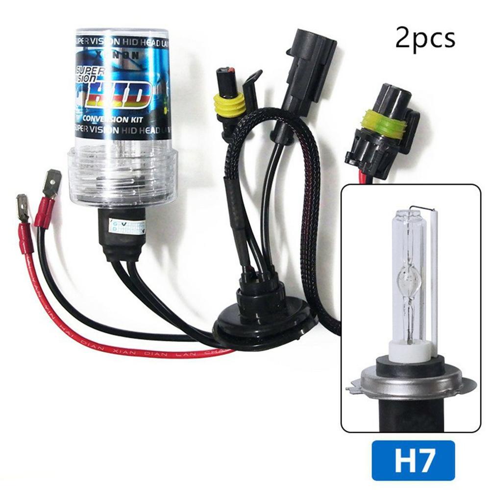 2pcs H7 3000K-15000K Automobile Vehicle Car HID Xenon Lamp Light Buld Fixment Replacement Car Accessories