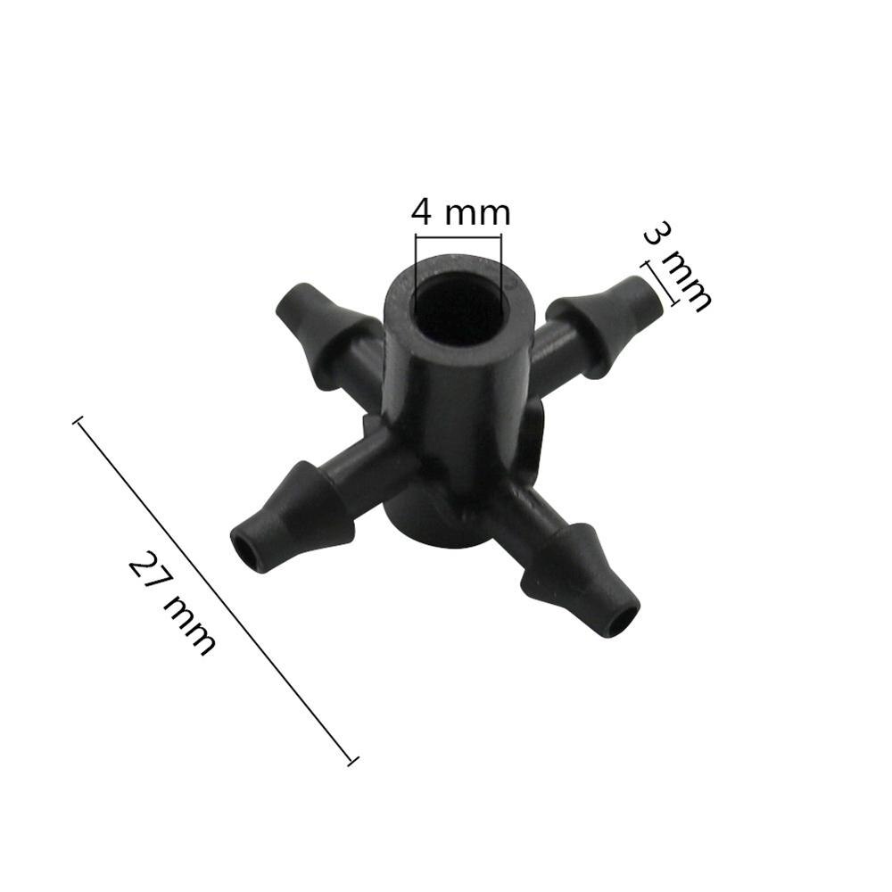 Drip irrigatie druppelaar water Splitter 2-manier, 4-way Cross Connector druppelaar Water diverter druppelen pijl adapter 500 Pcs: 4-way