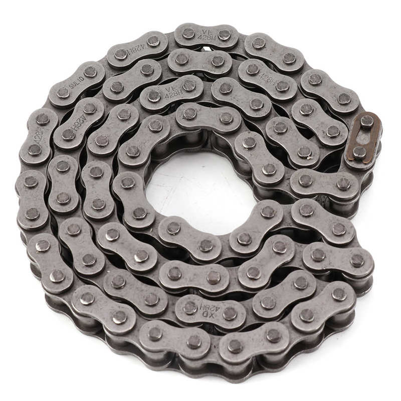 Motorcycle Chain Replacement 428H 80 Links Chain Heavy Duty Steel Chain Replacement for Motorcycle ATV Off Roader