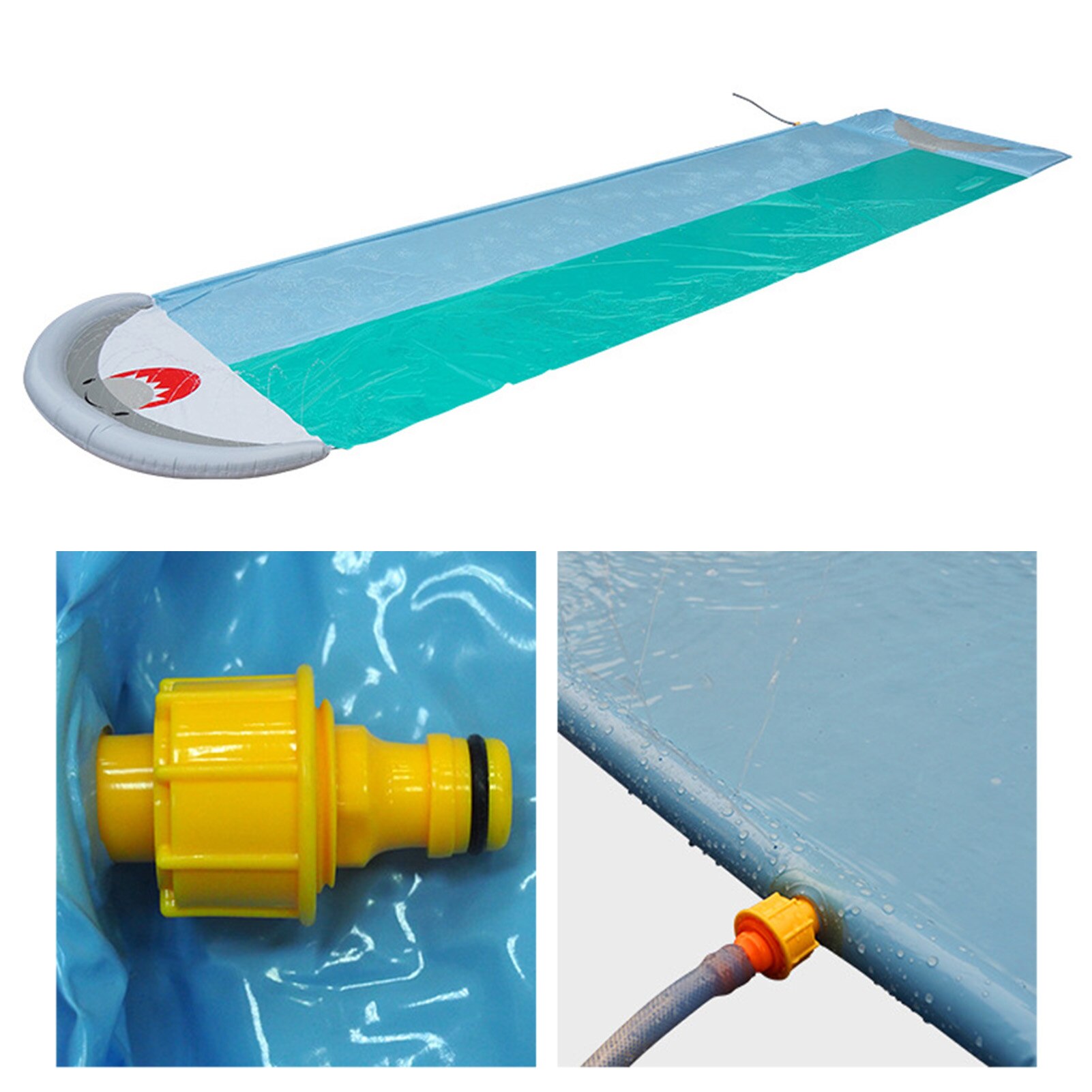 Children's Lawn Sprinkler Mat With Sprinkler Water Slide Double Summer Swimming Slide Educational Interactive Water Toy