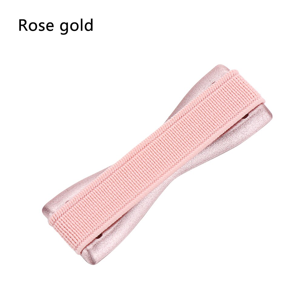 Universele Telefoon Terug Sticker Band Beugel Sling Telefoon Fixing Houder Elasticiteit Vinger Grip Een Bediening Selfie Band: Rose Gold