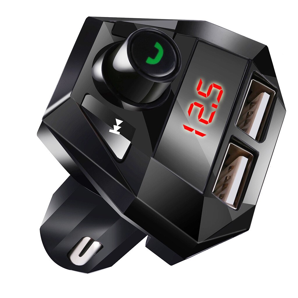 Car MP3 Player 3.0+EDR Bluetooth Version Car Kit Hands Free Wireless Bluetooth FM Transmitter LED Screen 5V/2.1A USB Chargesr