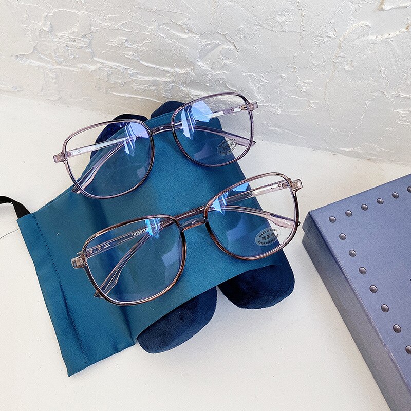 VWKTUUN TR90 Frames Women Square Eyeglasses Frame Mens Optical Glasses Frame Vitange Transparent Glasses Frames Anti Blue Light