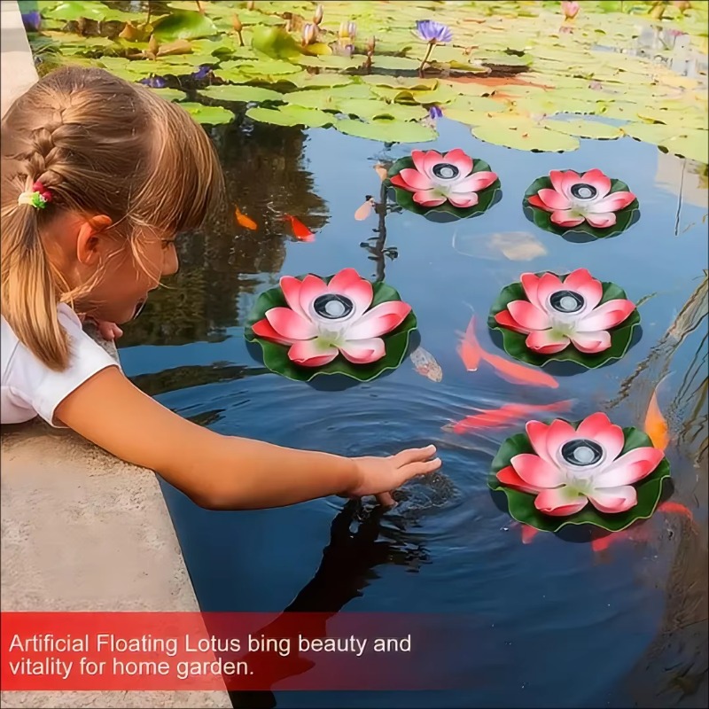 Solar Schwimmende Lotus Licht Wasserdichte LED Nachtlicht Festliche Wunsch Lampe Für Teich Pool Garten Aquarium Dekoration Lieferungen
