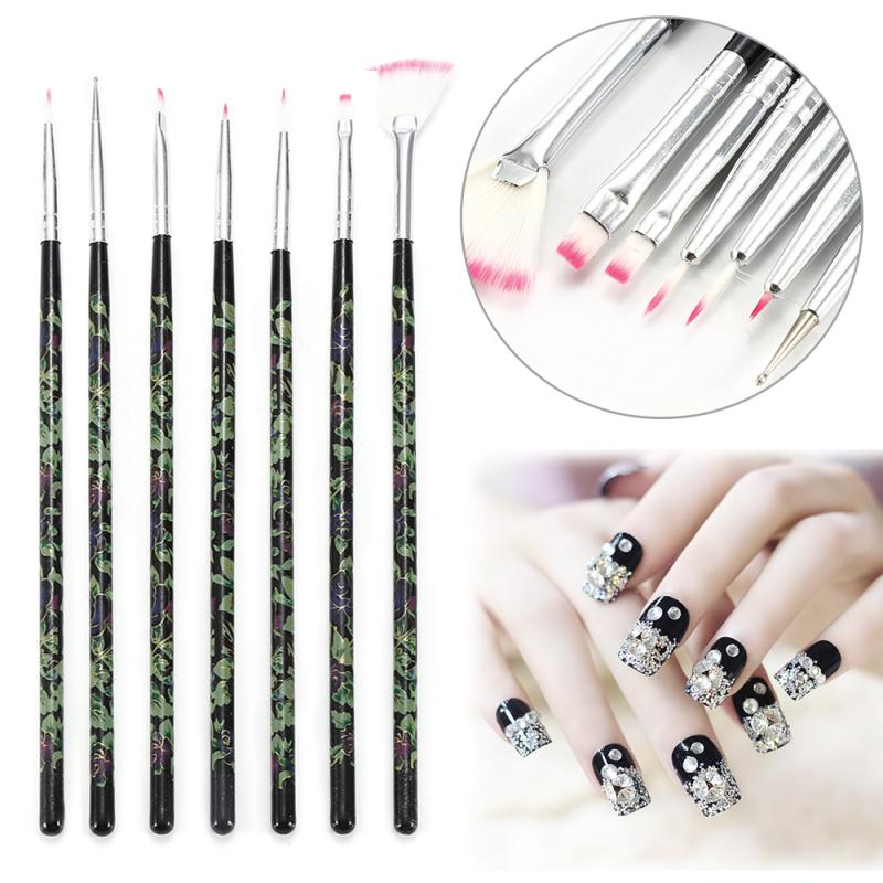 10 st/set nail art borste set uv gel akryl nail art paint pen teckning pensel nail art liner pensel gör-det-själv nail art manikyrverktyg