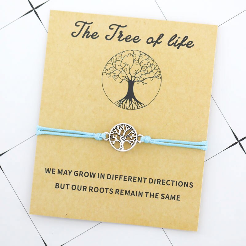 Lucky Tree of Life Bracelet for Women Men Red String Friendship Wish Bracelet Family Bracelet Summer Pretty Accessories: Sky Blue