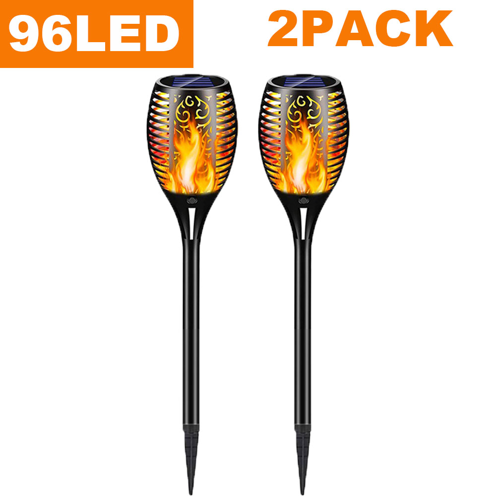 Solarleuchten, flackernde Flammen, Taschenlampen, wasserdicht, für den Außenbereich, Landschaftsdekoration, Lichter für Hof, Garten, Weg, Auffahrt: Lavendel