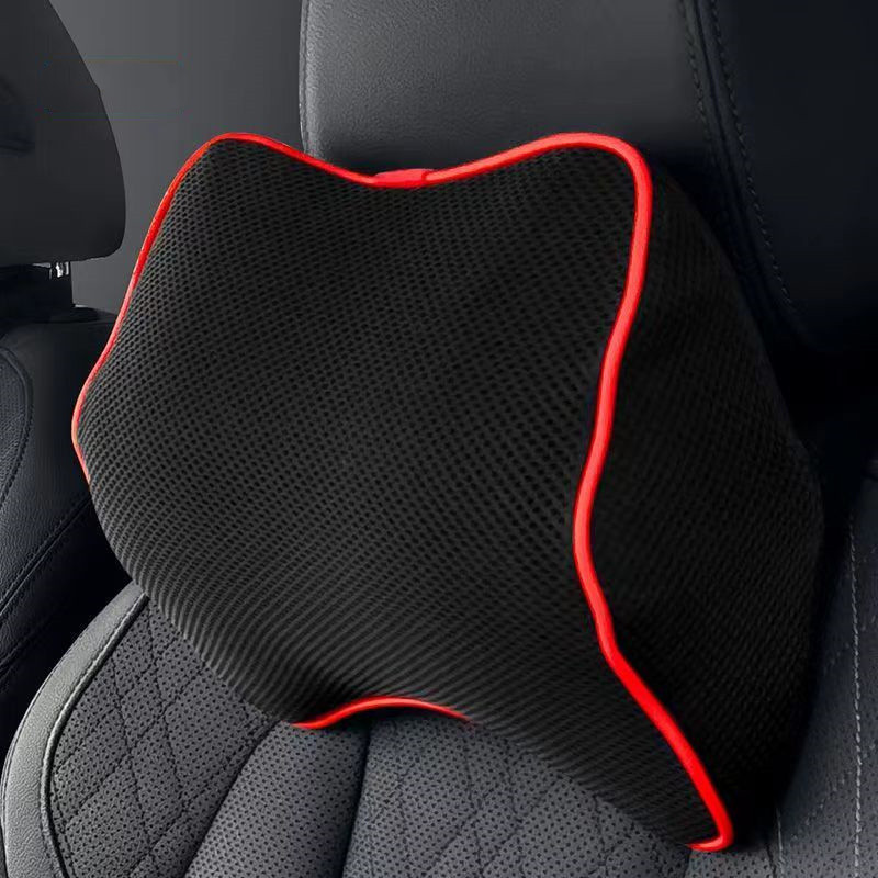 Car Headrest Neck Pillow Auto Car Neck Cushion Memory Foam Breathable Head Support Neck Rest Protector Automobiles Interior: black
