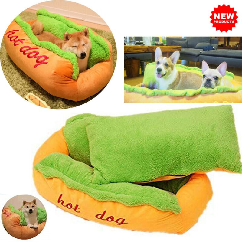 Funny Dog Bed Winter Warm Pet House Sofa Cushion Supplies Puppy Cat Soft Sleeping Mat Cozy Dogs Nest Kennel