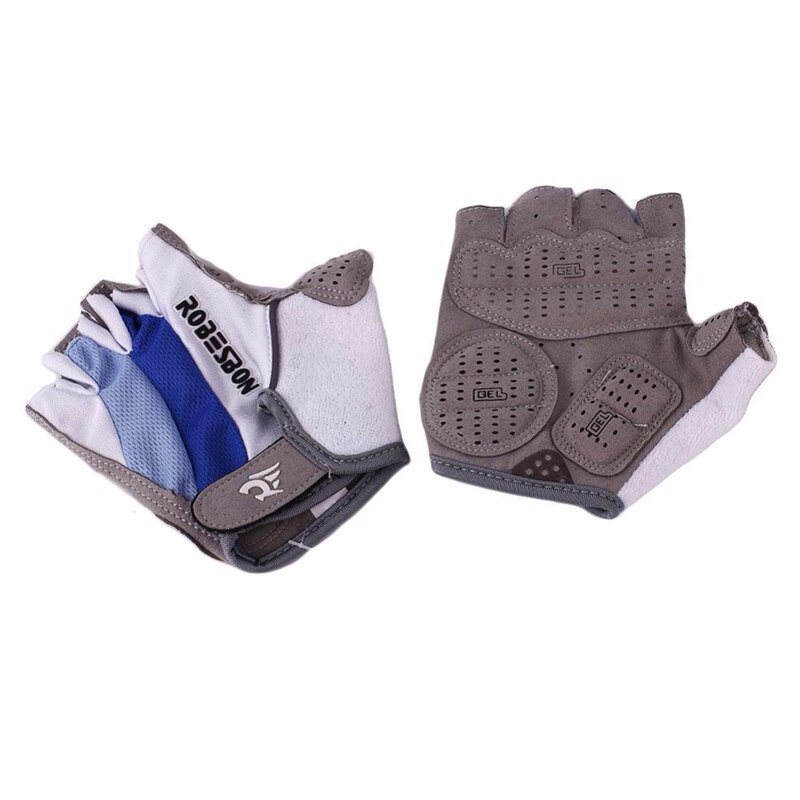 Radfahren Handschuhe Volle Halbe Finger Fahrrad Handschuhe Männer Frauen Sport Fahrrad Anti Unterhose Gel Pad Atmungsaktiv Motorrad MTB Straße Stoßfest: Weiß halb Finger / XL