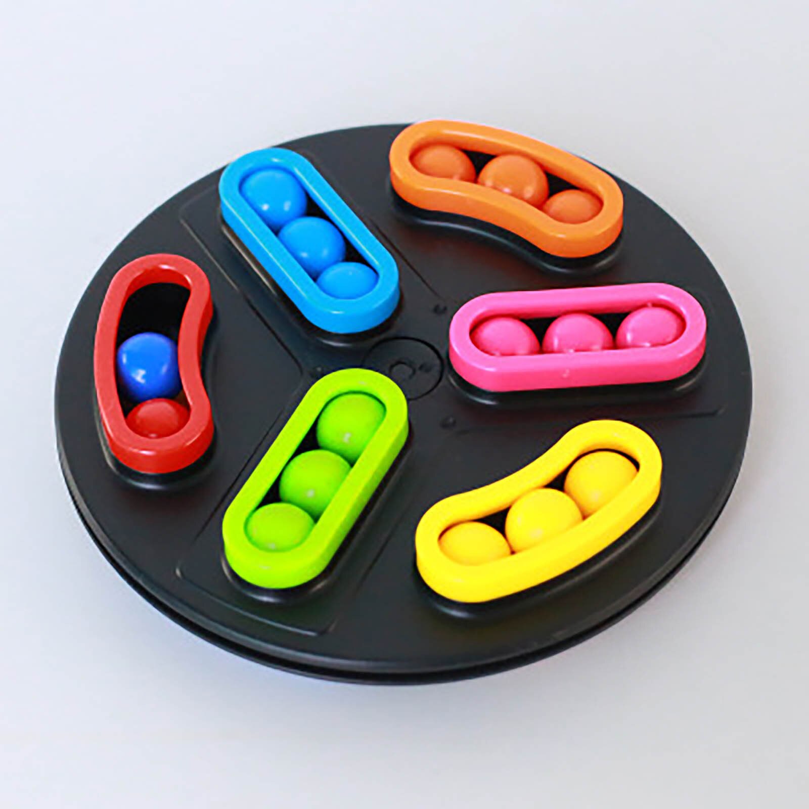 Magic Bean Board Cognitive Education Rotating Magic Bead Game Children's Toy Magic Bean Plate Fidget Bean Cube Anti Stress Toys