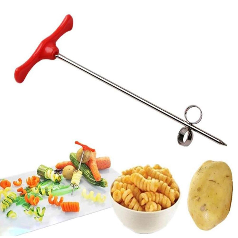 Kartoffel-Spiralschneider, manuelle Rolle, Pommes-Frites-Schneider, Herstellung von Twist-Schreddern, Reibe, Küchenhelfer, Kochutensilien, Gemüseschneider