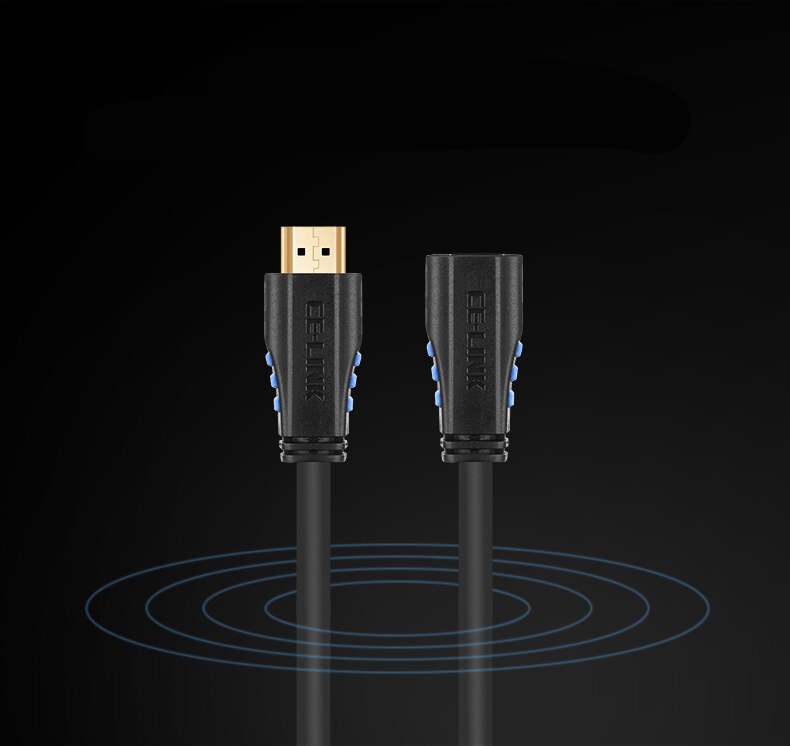HYWL005 4N OFC HDMI 2.0 cable HiFi hi-end hiend standard to standard male to female 24K gold-plating plug HDMI