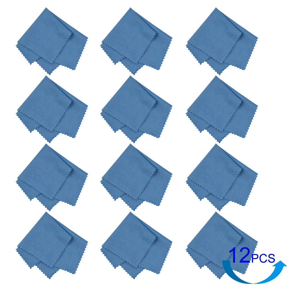 Soft Micro Camera Cleaning Cloth for Cleaning Glasses,Camera Lenses,Pad,Smartphones,LCD Screens and Other Delicate Surface: 12PCS