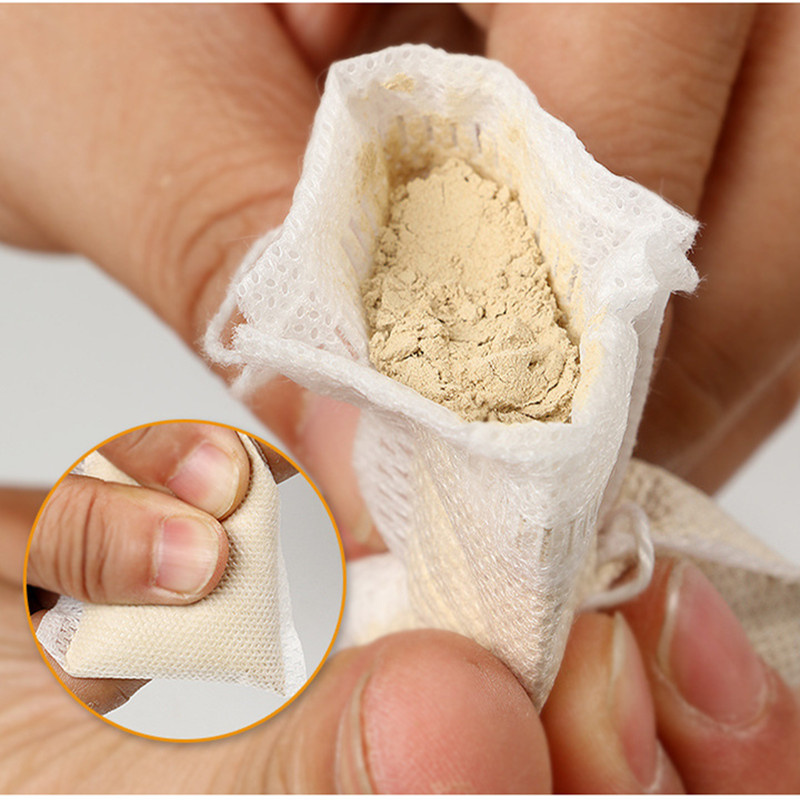 100 Pieces Disposable Tea Bag Drawstring Tea Filter Bags Empty Filter Cotton Bag for Loose Tea