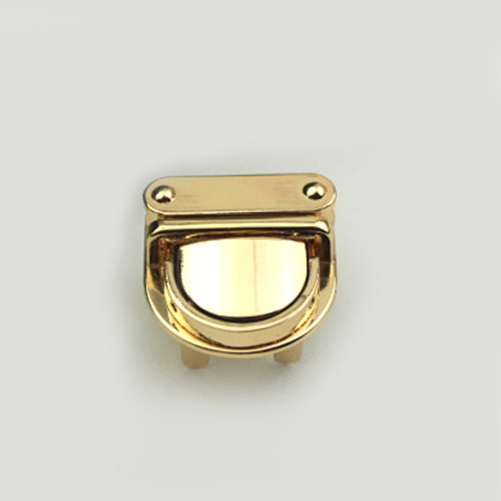 1PC Durable Buckle Twist Lock Hardware For Bag Shape Handbag DIY Turn Lock Bag Clasp: Gold