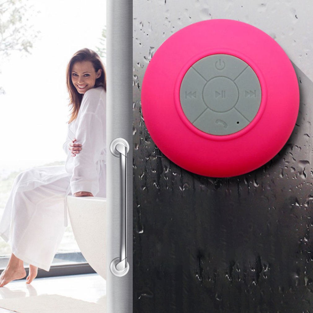 Rode Mini Draadloze Speaker Draagbare Waterdichte Draadloze Handsfree Luidsprekers Badkamer Grote Sucker Speaker