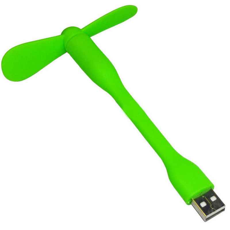 USB Ventilator Flexibele Draagbare Verwijderbare USB Mini Ventilator Voor alle Voeding Usb-uitgang USB Gadgets Bladeless Hand Bureau Tafel gratis: Green