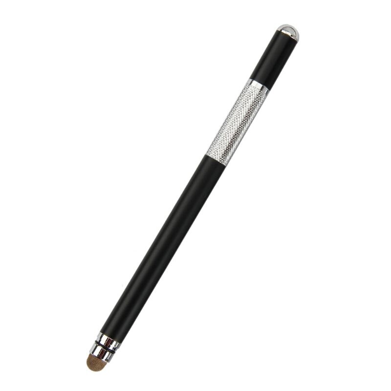 2 In 1 Multifunction Fine Point Touch Screen Metal Capacitive Stylus Pen For iPhone iPad Smart Phone CellPhone Tablet PC: Black