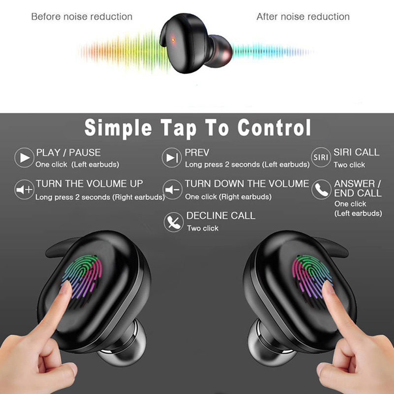 Y30 Draadloze Oortelefoon 5.0 Tws Headphons Bluetooth-Compatibel Oordopjes Oordopjes Stereo Gaming Headset Met Opladen Doos Voor Telefoon