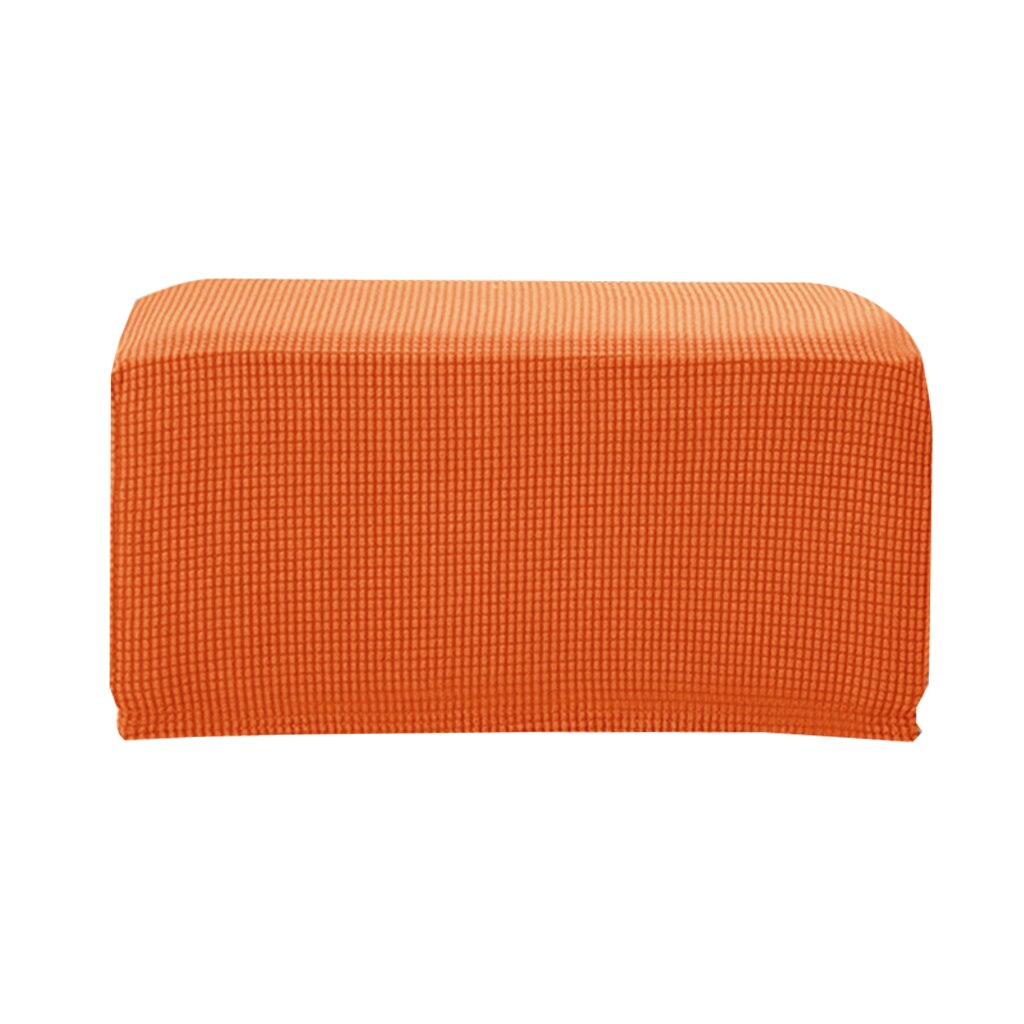 Skammel betræk stretch fodstøtte sofa betræk fodskammel betræk opbevaring ottoman beskytter betræk: Orange