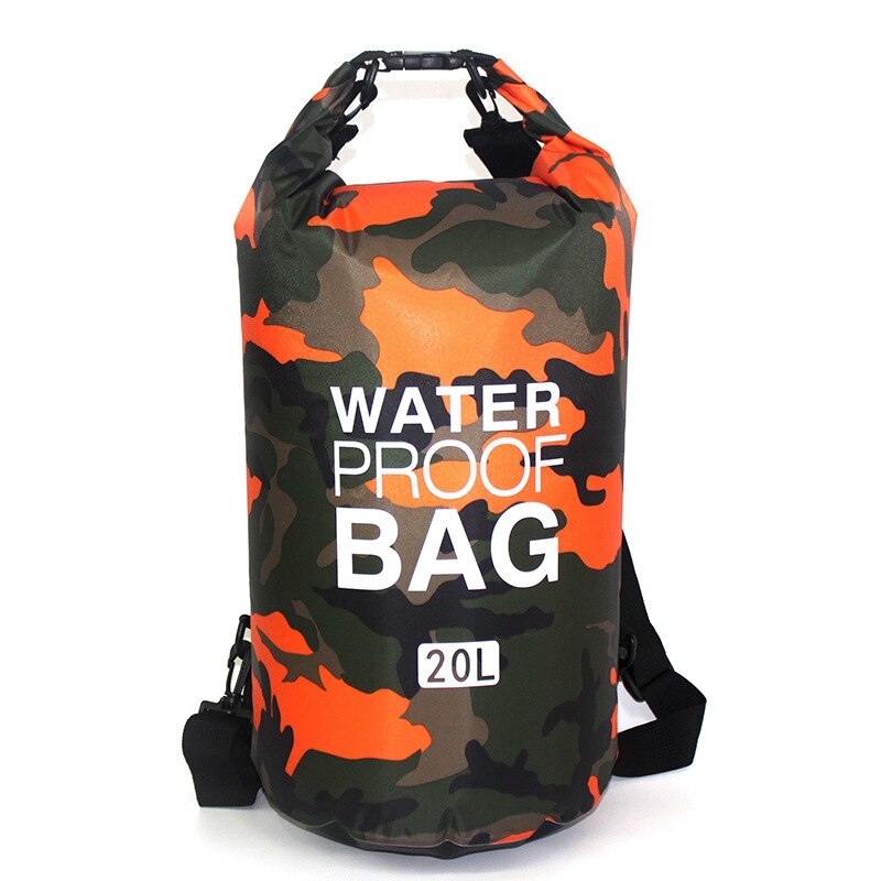 5L 10L 15L 20L 30L PVC Waterproof Swimming Dry Bag Camo Outdoor Foldable Men Women Beach Diving Bag Rafting River Ocean backpack