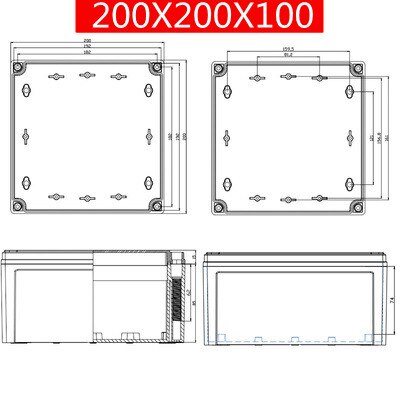 Outdoor Waterproof Case Enclosure Electronic ip67 Project Instrument Case Electrical Project Box ABS Outdoor Junction Box: green
