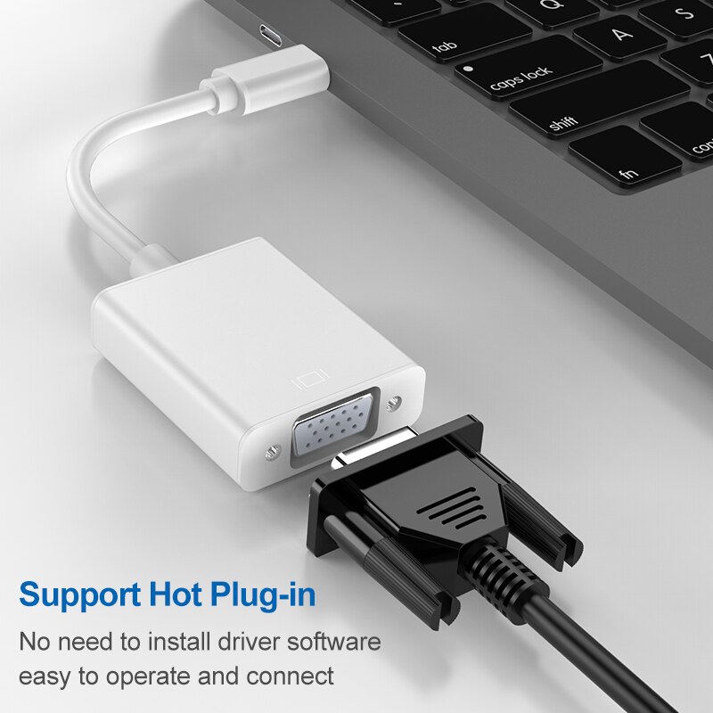 Type C Naar Vrouwelijke Vga Adapter Kabel Usbc Usb 3.0 Naar Vga Adapter Usb Hub Ноутбук Планшет Флешка Планшеты أجهزة الكمبيوتر المحمولة