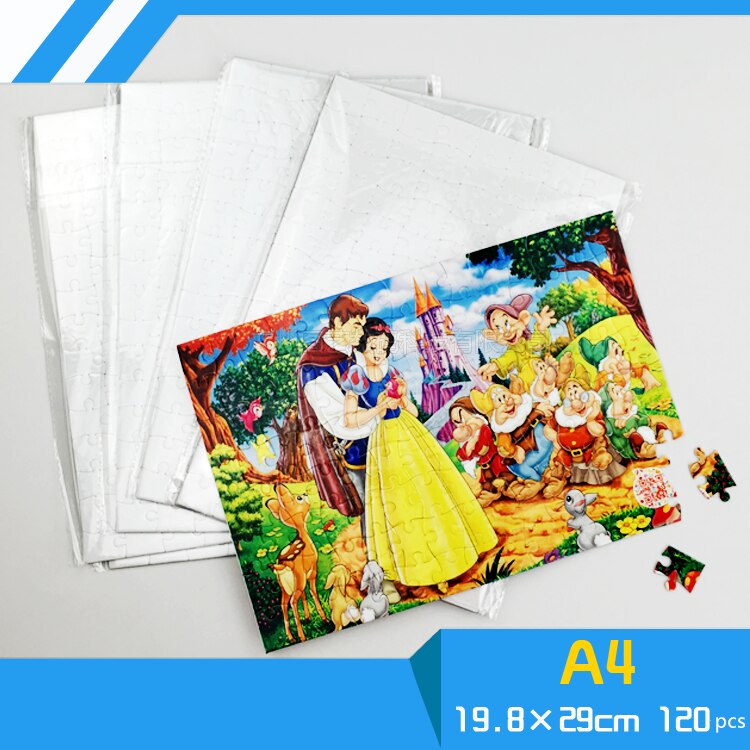 10pcs/lot A4 Sublimation Blank Puzzle DIY Craft Jigsaw Puzzle For Sublimation Ink Transfer