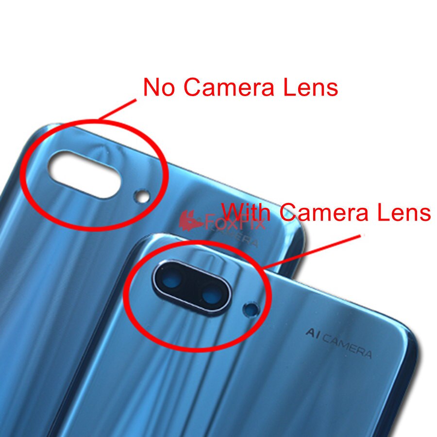 Takalasi huawei honor 10:lle takakannen kotelo takakameran linssillä honorille 10 paristoluukun takakannen col -l29 vaihto