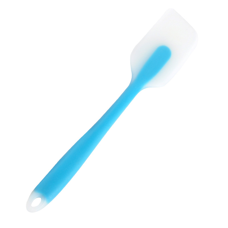 Spatule en silicone souple, pelle en caoutchouc antiadhésif, grattoir à gâteau, outil de cuisson de beurre de alimentaire, outils de boulangerie couleur: blue L
