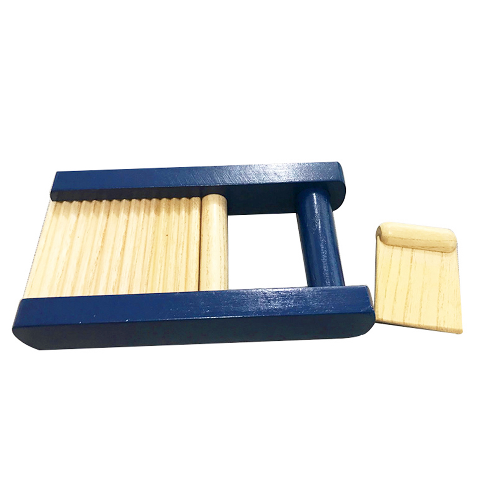 Muzikale Wasbord Massief Houten Slaginstrument Educatief Houten Muziekinstrument Met Percussie Tool (Houten Stok): Blue With Scraper