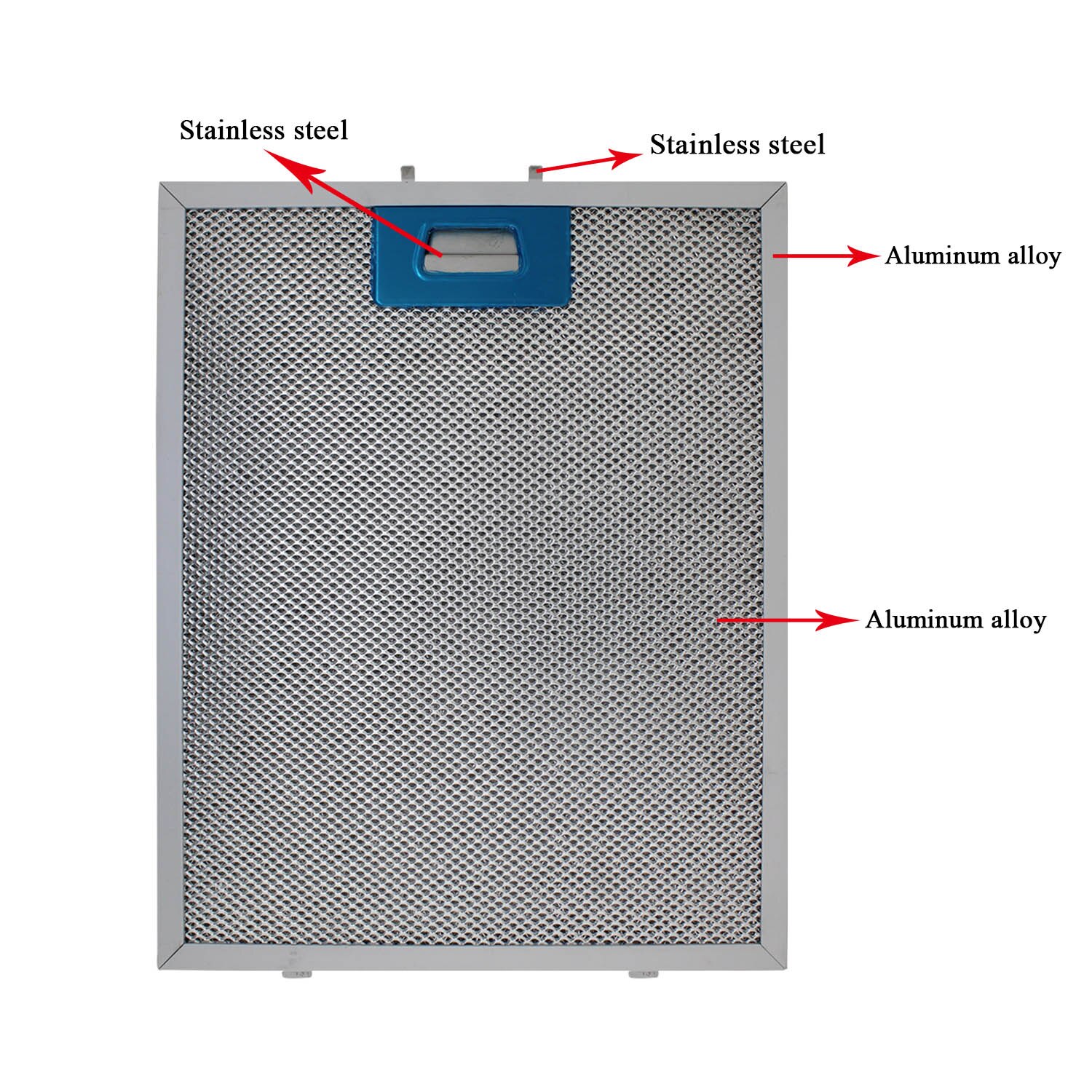 260X320 C1 9.4cm C2 11.6cm H 5.2cm range hood filter Exhaust hood metal dust filter Cooker Hood Mesh Filter Metal Grease Filter