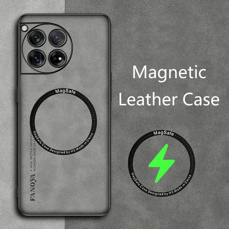 Étui magnétique pour OnePlus 12 12R 11 R ACE 3 ACE2 Pro 5G, housse de luxe en cuir et Silicone pour OnePlus12 One Plus 11, coque de protection