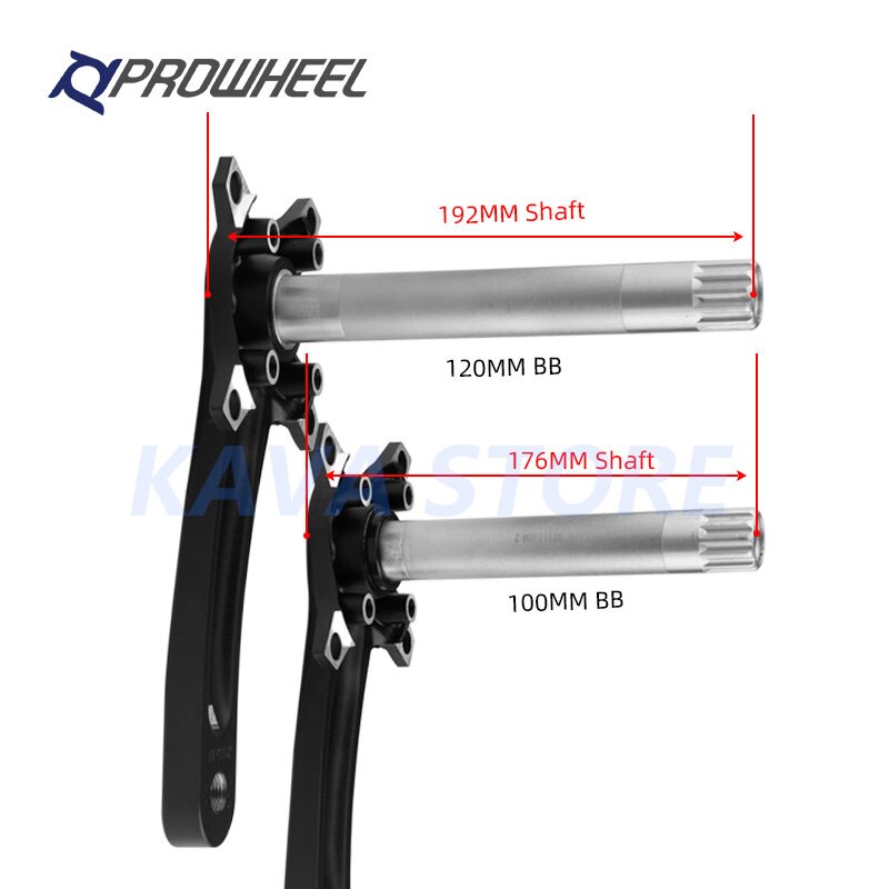 PROWHEEL Bicycle Crank Set 170MM Snow Bike Crank-set CLAW-TT MPX-11-TT Fatbike Parts Bottom Bracket Aluminum Alloy