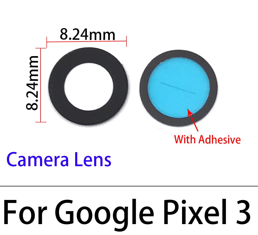 Rear Back Rear Camera Glass Lens Cover For Google Pixel XL / Pixel 2 XL / Pixel 3 XL 5.0" 5.5 " Camera Lens With Sticker: Pixel 3 Camera lens
