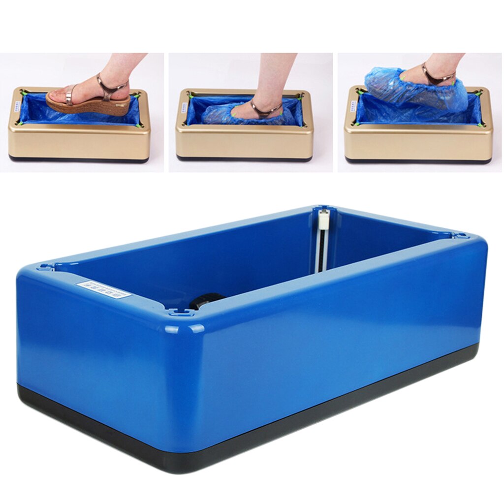Portable Automatic Shoe Cover Dispenser Machine Blue: Blue