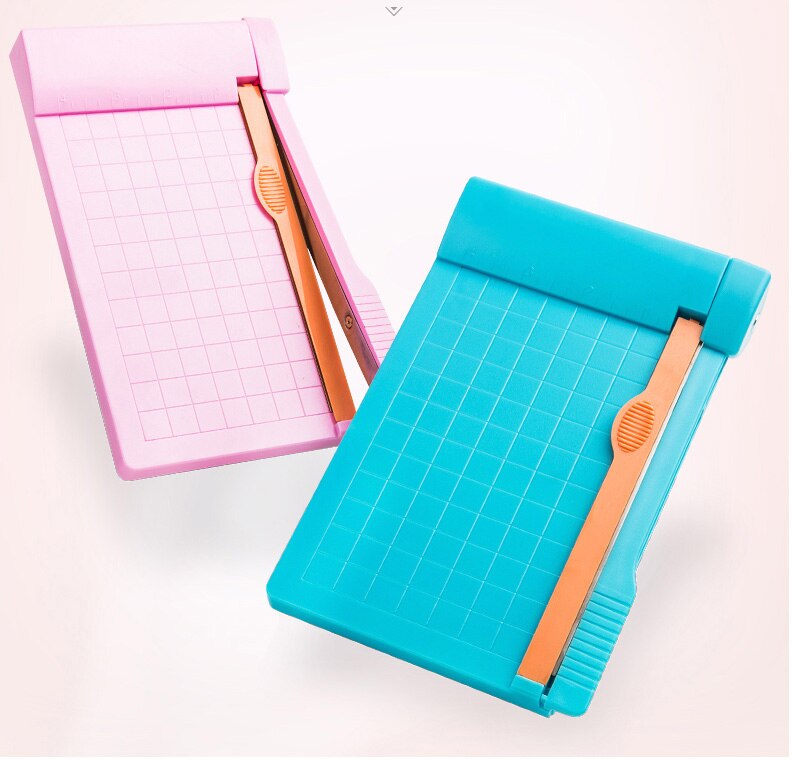 Recortadora de papel A5 portátil, máquina cortadora de papel con regla integrada, herramientas de corte de papelería de oficina, 1-6 pulgadas