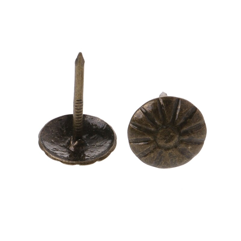 100 stuks antieke messing meubelspijkers, punaises, deurspijkers en decoratie-accessoires