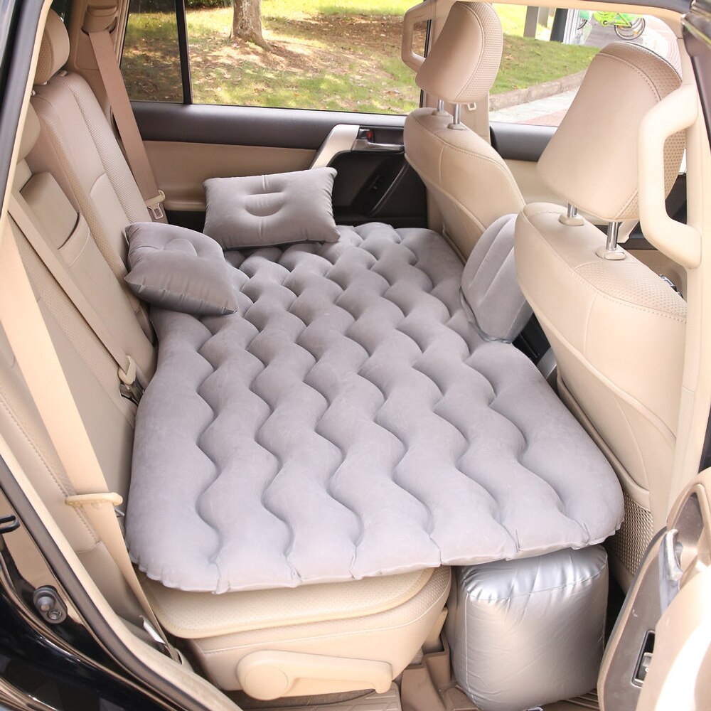 Colchón inflable multifuncional para coche y SUV, cama de viaje para descanso, asiento de coche Universal, para acampar al aire libre y playa: Grey