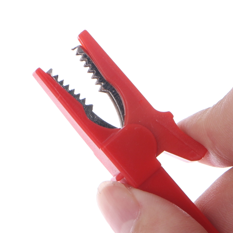 6 stk 6 farger 55mm krokodillekrokodilleklemmer til 4mm mannlige bananpluggkontakter