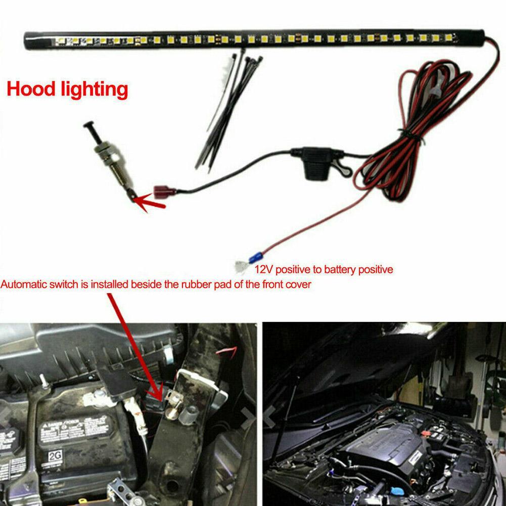 Auto Onder Kap Led Licht Kit Automatische Schakelaar Controle Motor Reparatie Verlichting Werk Verlichting Strip Waterdicht 36Cm Led Licht bar