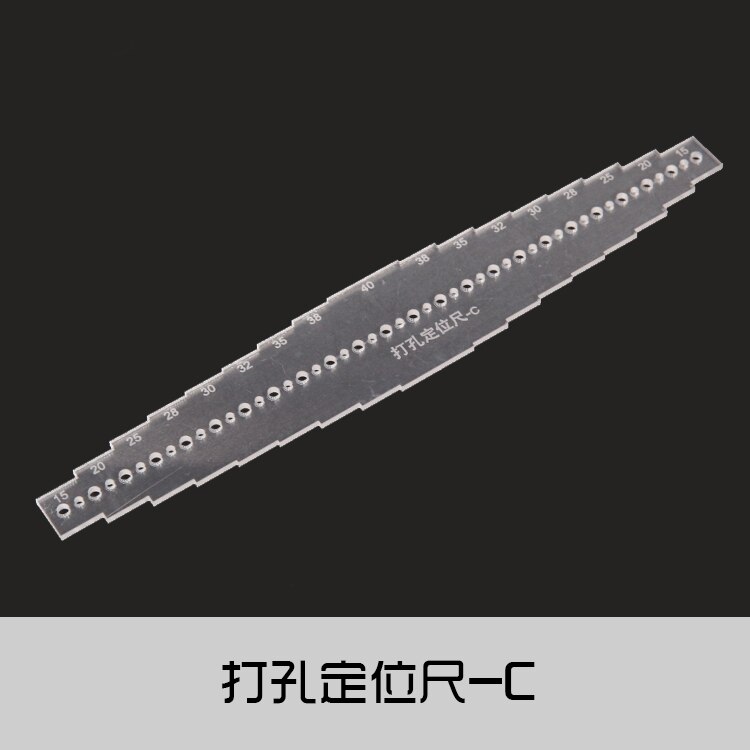 Positioning Ruler Manual DIY Leather Tool Acrylic Mold Belt Sword Tail Square Tail Rounded Foot Belt: Positioning ruler-C
