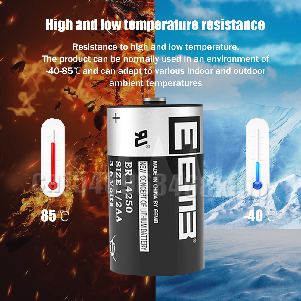 Batteries Lithium-ion 3.6V ER14250 ER 14250 CR14250SL, 20 pièces, pour machines CNC, compteur de gaz, réveil, batterie de remplacement