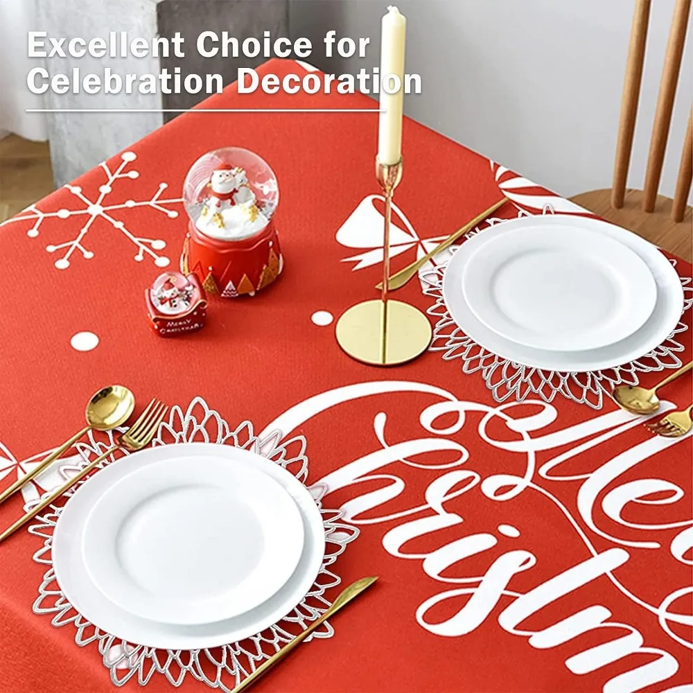 Set van 6 ronde placemats placemats afveegbare vinyl placemats keuken diner kerst Thanksgiving boerderij bruiloft